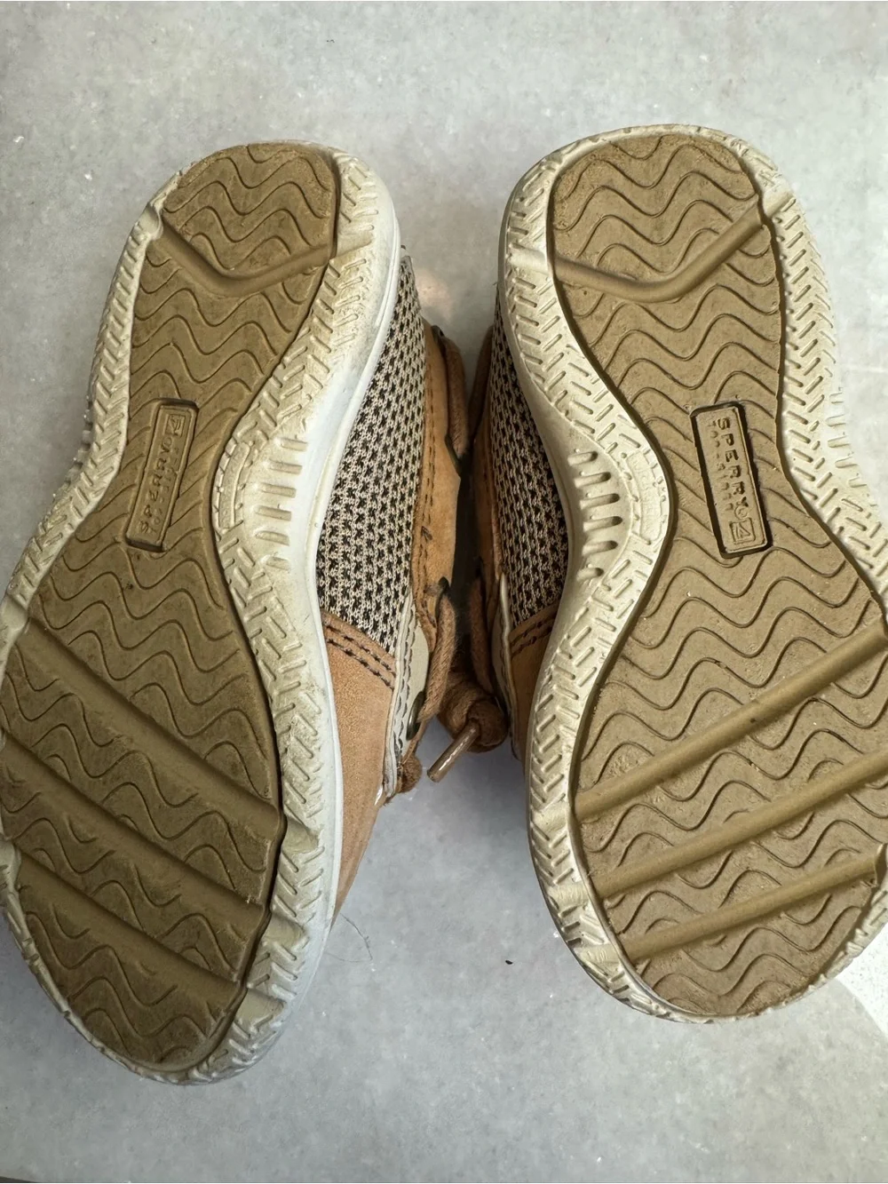 Sperry Crib Brown Boat Shoes with Memory Foam Comfort